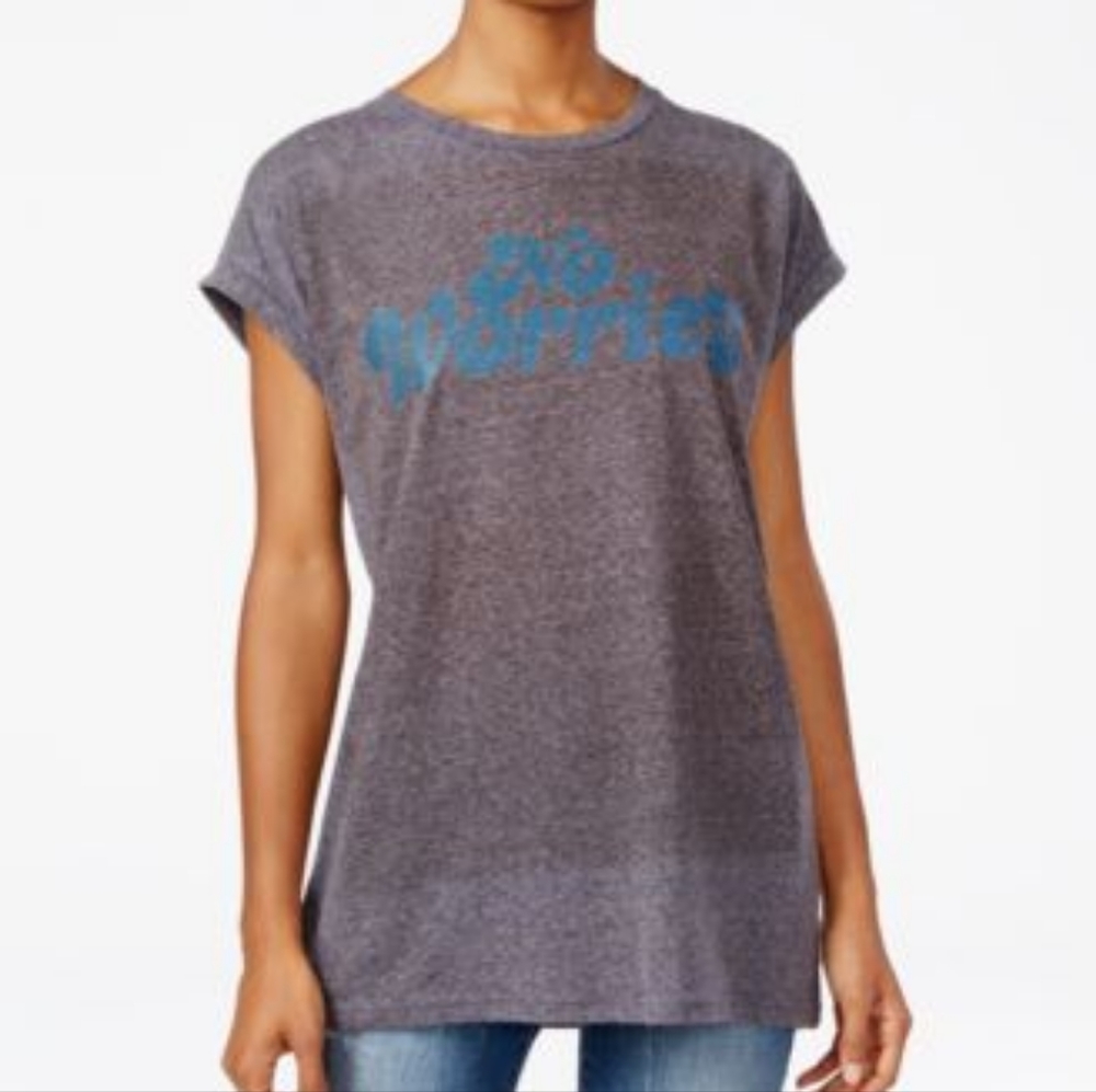 Nice brand new shirt 2-Kuhl Juniors No Worries Graphic Tu Charcoal Mix S